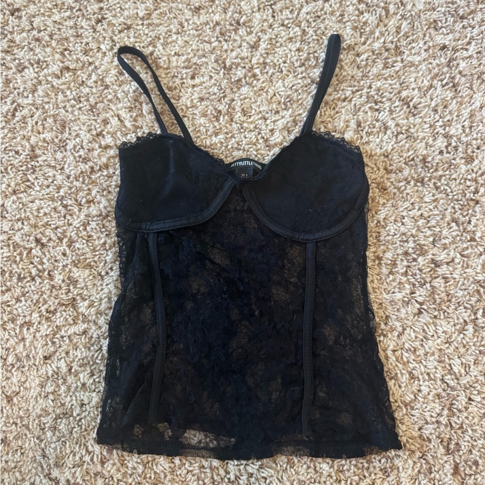 Black Lace Cami Top